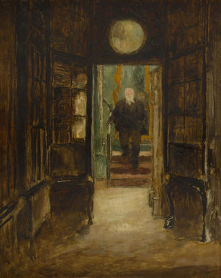 Georges Hugo - Victor Hugo descendant de son cabinet de travail Hauteville House.webp