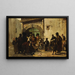 Schauspiel einer Marionettenshow in einer spanischen Straße - Georges Jules Victor Clairin — gerahmtes Bild an der Wand