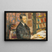 Uomo che legge - Georges Lemmen — quadro incorniciato alla parete