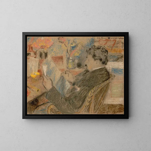 Portrait de Jan Toorop - Georges Lemmen — gerahmtes Bild an der Wand