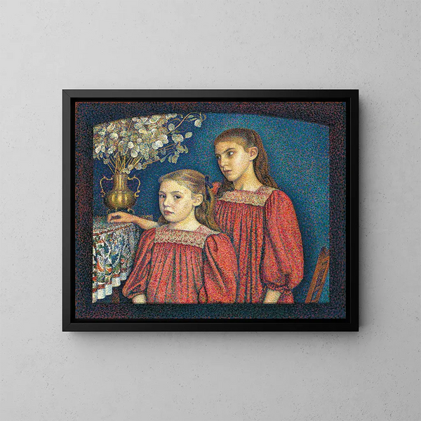 Die beiden Schwestern oder Die Schwestern Serruys - Georges Lemmen — gerahmtes Bild an der Wand