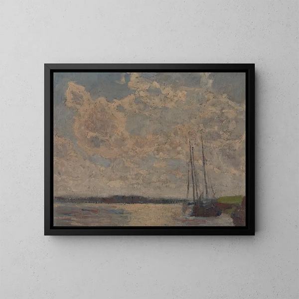 Blick auf die Schelde - Georges Léon Ernest Buysse — gerahmtes Bild an der Wand