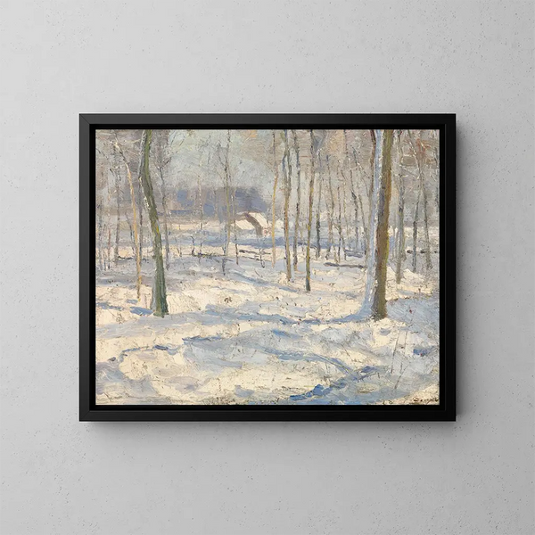 Skizze einer Winterlandschaft - Georges Léon Ernest Buysse — gerahmtes Bild an der Wand