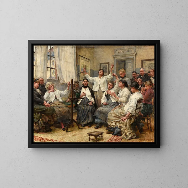 Die Wohltätigkeitsfraktionen - Georges Moreau de Tours — gerahmtes Bild an der Wand