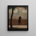 Un homme appoggiato a un parapetto - Georges Seurat — quadro incorniciato alla parete