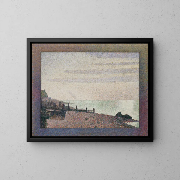 Abend in Honfleur - Georges Seurat — gerahmtes Bild an der Wand