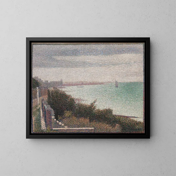 Abend in Grandcamp - Georges Seurat — gerahmtes Bild an der Wand