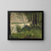 Ufer am grasbewachsenen Flussbett - Georges Seurat — gerahmtes Bild an der Wand