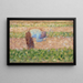 Mann mit einer Hacke - Georges Seurat — gerahmtes Bild an der Wand