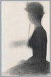 Frau sitzend mit einem Sonnenschirm - Georges Seurat — Ansicht des Kunstwerks