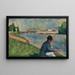 Studie für Die Badenden in Asnières - Georges Seurat — gerahmtes Bild an der Wand