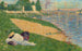 La Seine avec Vêtements sur la Rive, Studio per Bagnanti ad Asnières - Georges Seurat — vista dell’opera