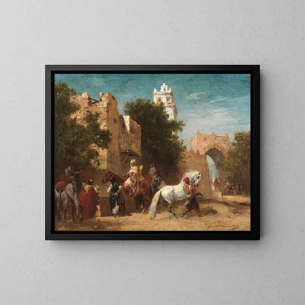 Ein Halt an den Stadtmauern - Georges Washington — gerahmtes Bild an der Wand