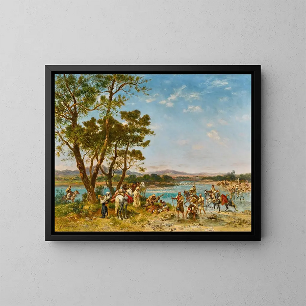 Traversée du Wadi - Georges Washington — gerahmtes Bild an der Wand