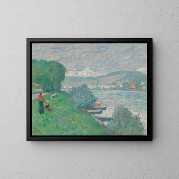Bord de la Seine à Meulan - Georges d'Espagnat — quadro incorniciato alla parete