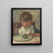 Child with Apple - Georges D'espagnat — framed artwork on a wall