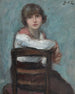 Young girl at the chair - Georges D'espagnat — artwork view