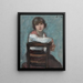 Young girl at the chair - Georges D'espagnat — framed artwork on a wall