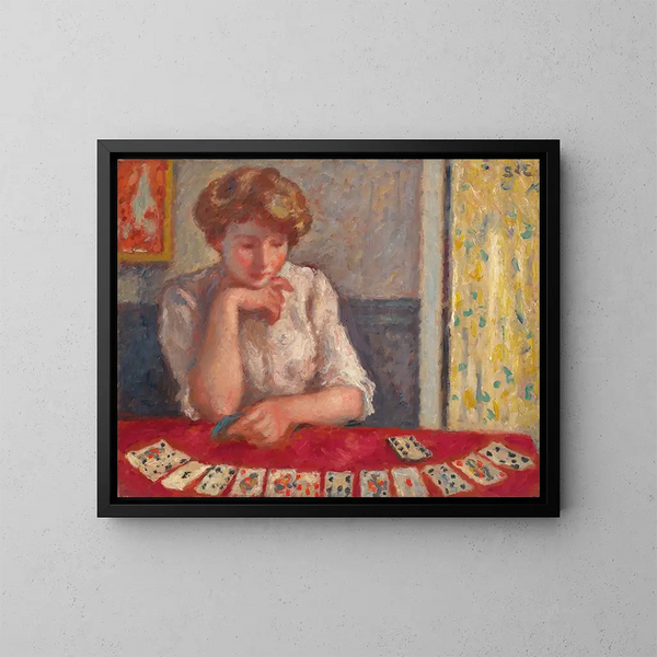 Le carte - Georges d'Espagnat — quadro incorniciato alla parete