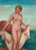 Nude painting on red rocks - Georges d'Espagnat — artwork view