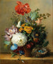 Nature morte con fiori e un nido di uccello - Georgius Johannes Jacobus van Os — vista dell’opera
