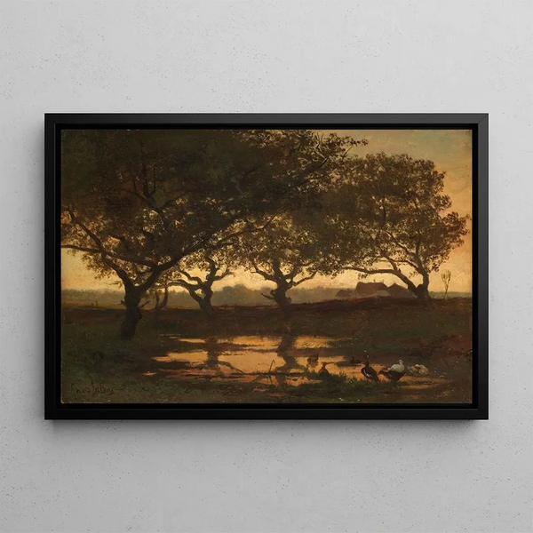 Gerard Bilders - Woodland Pond at Sunset.webp