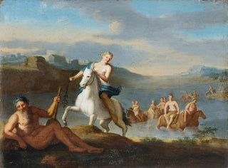 Clélie che attraversa il Tevere - Gerard Hoet — vista dell’opera