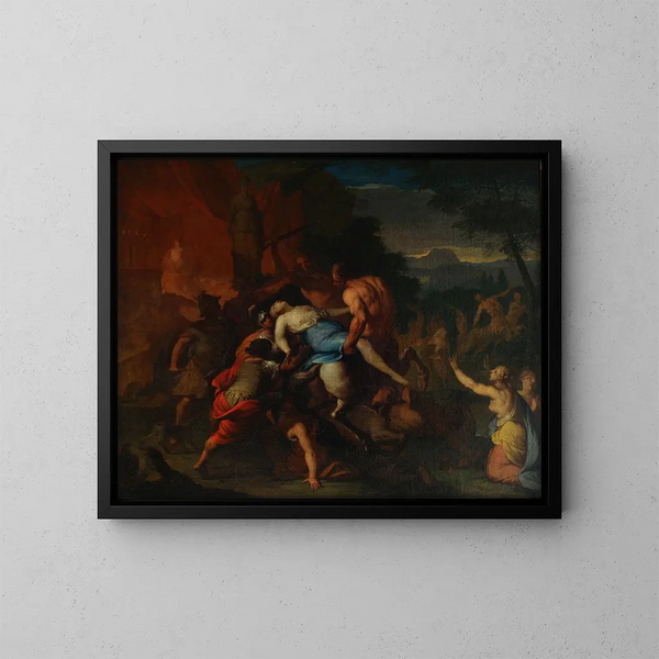 Kampf der Zentauren und der Lapithen - Gerard de Lairesse — gerahmtes Bild an der Wand