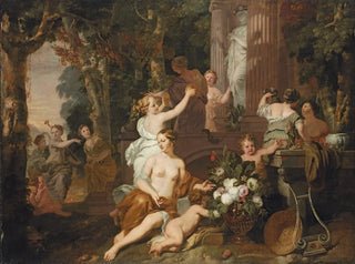 Gerard de Lairesse - Nymphs And Bacchantes Paying Homage At The Temple Of Flora.webp