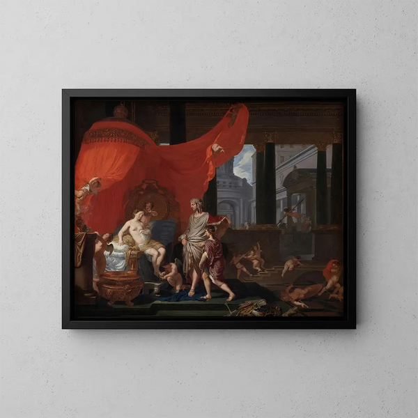 Der Hochzeit von Alexander und Roxane - Gerard de Lairesse — gerahmtes Bild an der Wand
