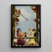 a musical group on a balcony - Gerard van Honthorst — framed artwork on a wall