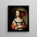 Ritratto di Sophie Principessa Palatina - Gerard van Honthorst — quadro incorniciato alla parete