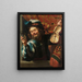 Der fröhliche Geiger - Gerard van Honthorst — gerahmtes Bild an der Wand