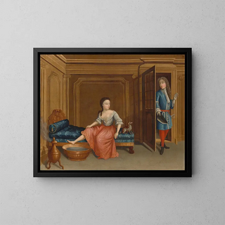 Gerardus Duyckinck I - Lady Undressing for a Bath.webp