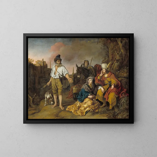 Der Levite in Gabaon - Gerbrand van den Eeckhout — gerahmtes Bild an der Wand