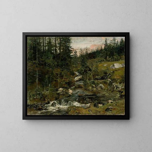 Ruisseau au crépuscule - Gerhard Munthe — quadro incorniciato alla parete