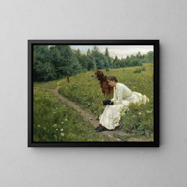 Idylle - Gerhard Munthe — quadro incorniciato alla parete