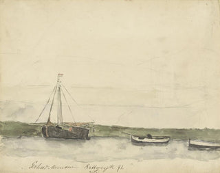Gerhard Munthe - Schepen in de haven te Katwijk aan Zee.webp