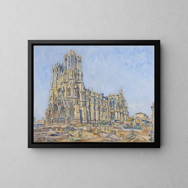 Kathedrale von Reims, Südseite - Germain David-Nillet — gerahmtes Bild an der Wand