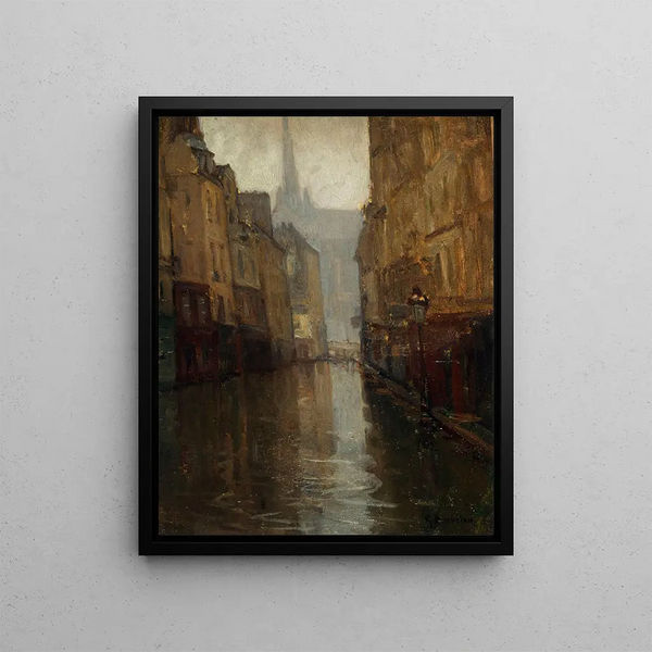 Germain Eugne Bonneton - La rue du HautPav vers le quai de Montebello inondations de 1910.webp