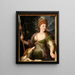 Portrait einer Dame in Diana - Deutsche Schule — gerahmtes Bild an der Wand