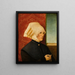 Portrait einer Dame - Deutsche Schule — gerahmtes Bild an der Wand