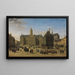 The Dam at Amsterdam - Gerrit Adriaensz Berckheyde — framed artwork on a wall