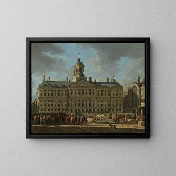L'Hôtel de Ville de la place du Dam à Amsterdam - Gerrit Adriaensz Berckheyde — quadro incorniciato alla parete