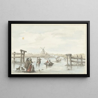 Gerrit Grasdorp - Wintergezicht op het Zwarte Water bij Zwolle.webp