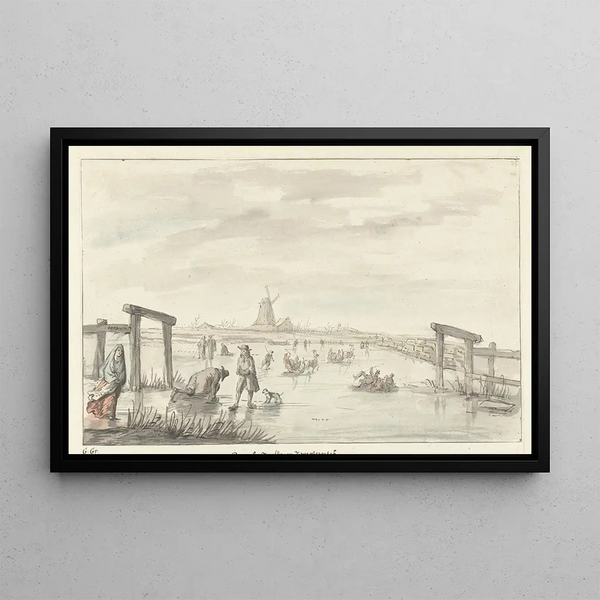 Gerrit Grasdorp - Wintergezicht te Boom van het Zwarte Water bij Zwolle.webp