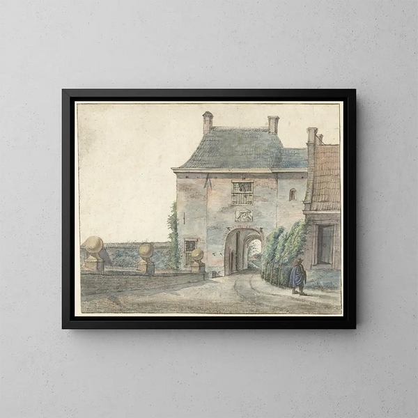 Die Tür des Schlosses von Heemstede - Gerrit Lamberts — gerahmtes Bild an der Wand