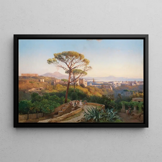 Giacinto Gigante - Panorama of Naples with Capodimonte and Mount Vesuvius in the distance.webp