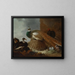 Ein Pfau, ein Paar Enten, Hasen und eine Truthenne in einer Landschaft - Gijsbert Gillisz de Hondecoeter — gerahmtes Bild an der Wand