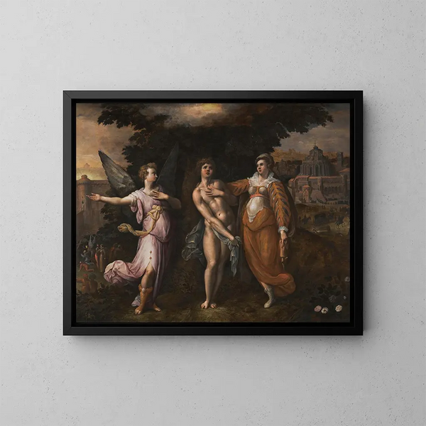 Allegorie des religiösen Lebens - Gillis Coignet — gerahmtes Bild an der Wand